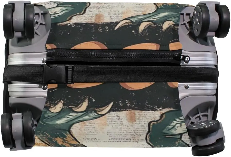 CHIFIGNO Dinosaur News Travel Bag Cover Fits 18-32 Inch Luggage L Fits 26-28 Inch