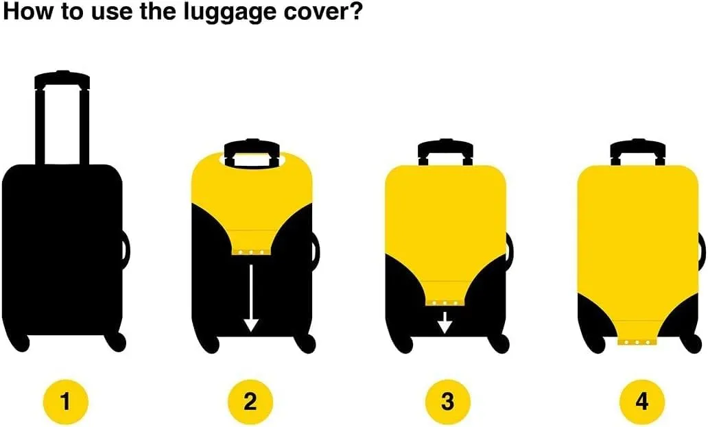 CHIFIGNO Skeleton Victory Gesture Travel Bag Cover Luggage Covers Protector Fits 18-32 Inch Luggage L Fits 26-28 Inch