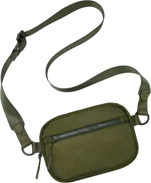 CHOLISS Small Nylon Crossbody Bags for Women and Men Mini Crossbody Purse for Workout Travel with Adjustable Strap Card Slots