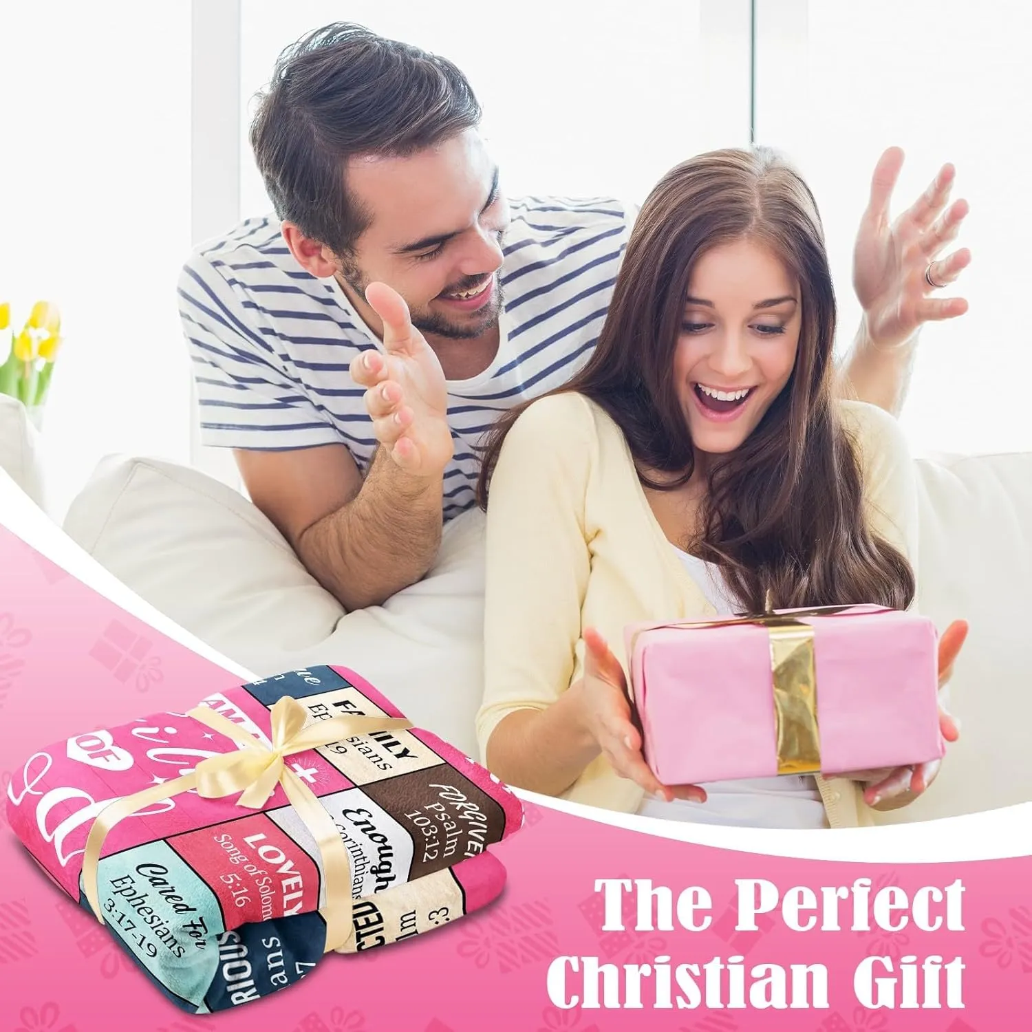 Christian Gifts for Women - Baptism Gifts for Girl - I Am A Child Of God Blanket - Christian Blanket 50"x60" - Inspirational Religious Catholic Spiritual Gifts for Women & Girl - Birthday, Christmas