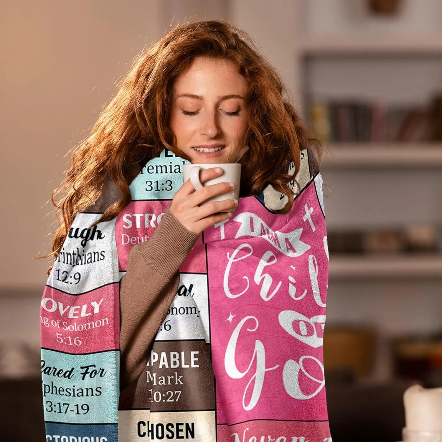 Christian Gifts for Women - Baptism Gifts for Girl - I Am A Child Of God Blanket - Christian Blanket 50"x60" - Inspirational Religious Catholic Spiritual Gifts for Women & Girl - Birthday, Christmas