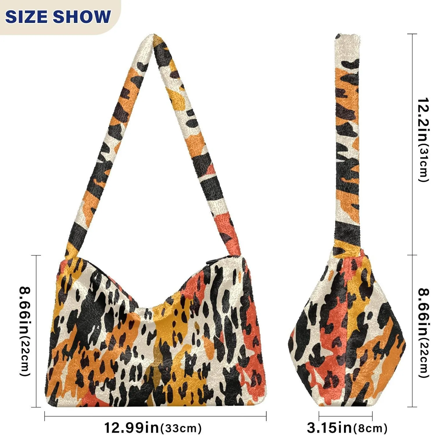Christmas Green Ladies Shoulder Handbags, Plush Undersrm Bag, Shoulder Handbag Women