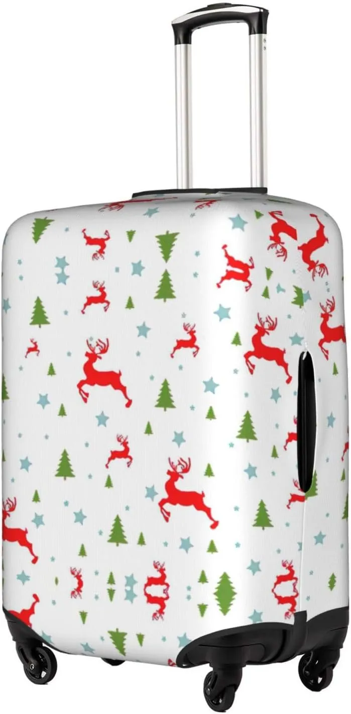 Christmas Holiday Travel Box Protective Cover,Travel Luggage Cover,Suitcase Protector Fits 18-32 In,Suitcase Cover