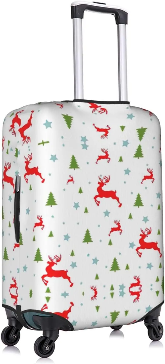 Christmas Holiday Travel Box Protective Cover,Travel Luggage Cover,Suitcase Protector Fits 18-32 In,Suitcase Cover