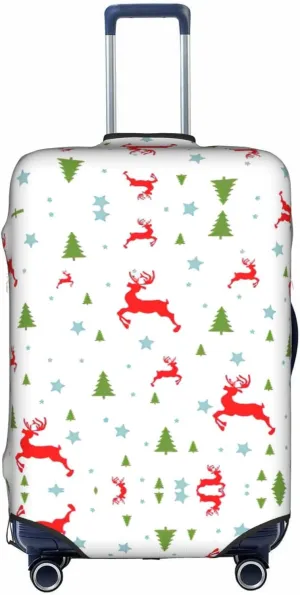 Christmas Holiday Travel Box Protective Cover,Travel Luggage Cover,Suitcase Protector Fits 18-32 In,Suitcase Cover