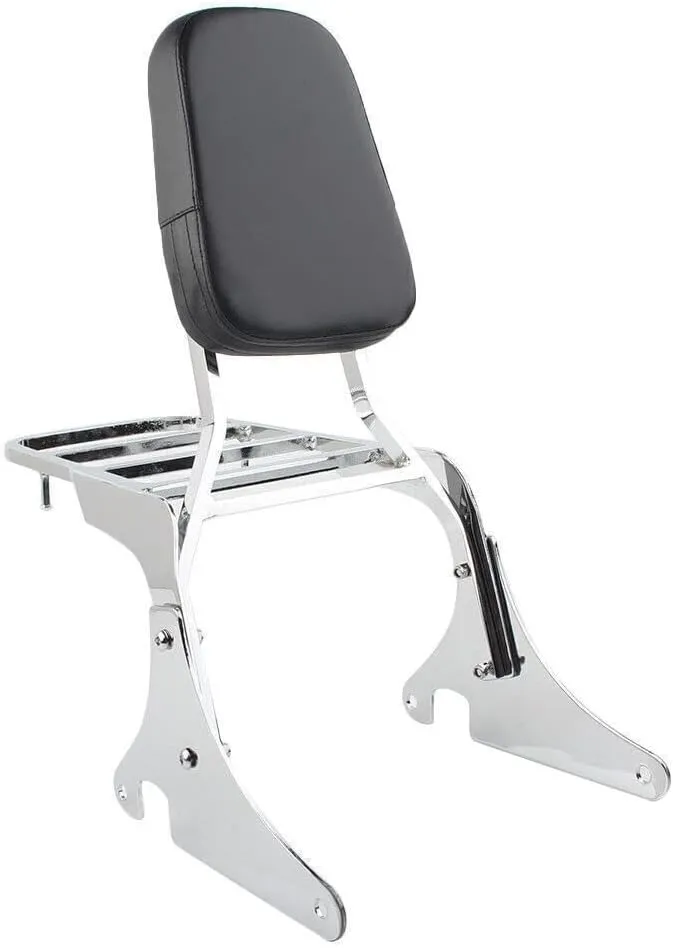 Chrome Motorcycle Rear Seat BackRest Sissy Bar Back Rest Compatible For Kawasaki Vulcan 400 VN400 vulcan 800 VN800