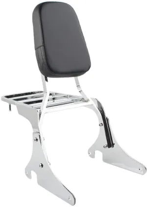 Chrome Motorcycle Rear Seat BackRest Sissy Bar Back Rest Compatible For Kawasaki Vulcan 400 VN400 vulcan 800 VN800
