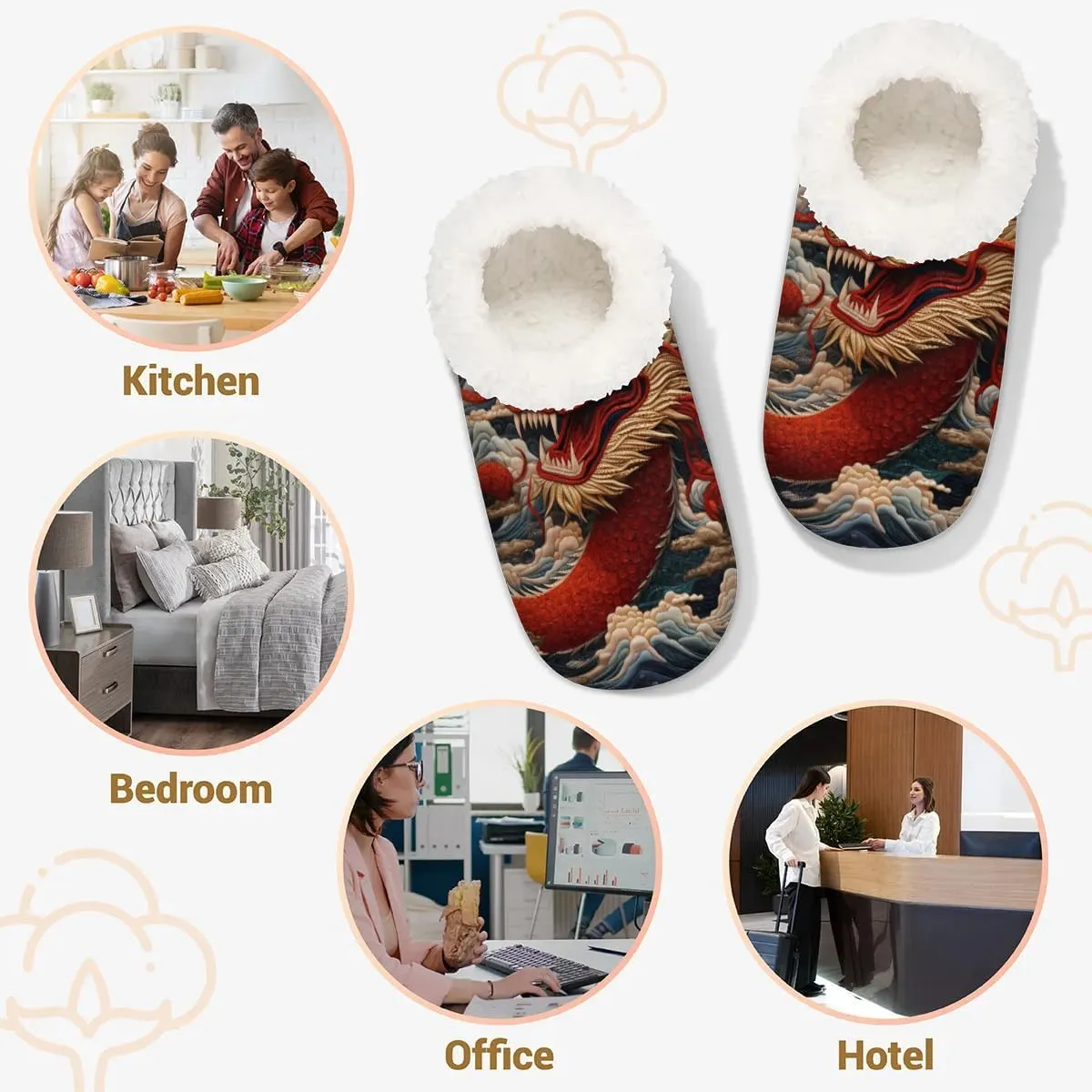 Closed Back Slippers for Women Men Cozy Warm House Slippers Indoor Outdoor House Shoes