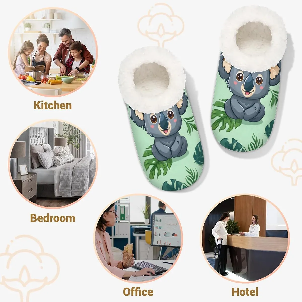 Closed Back Slippers for Women Men Cozy Warm House Slippers Indoor Outdoor House Shoes