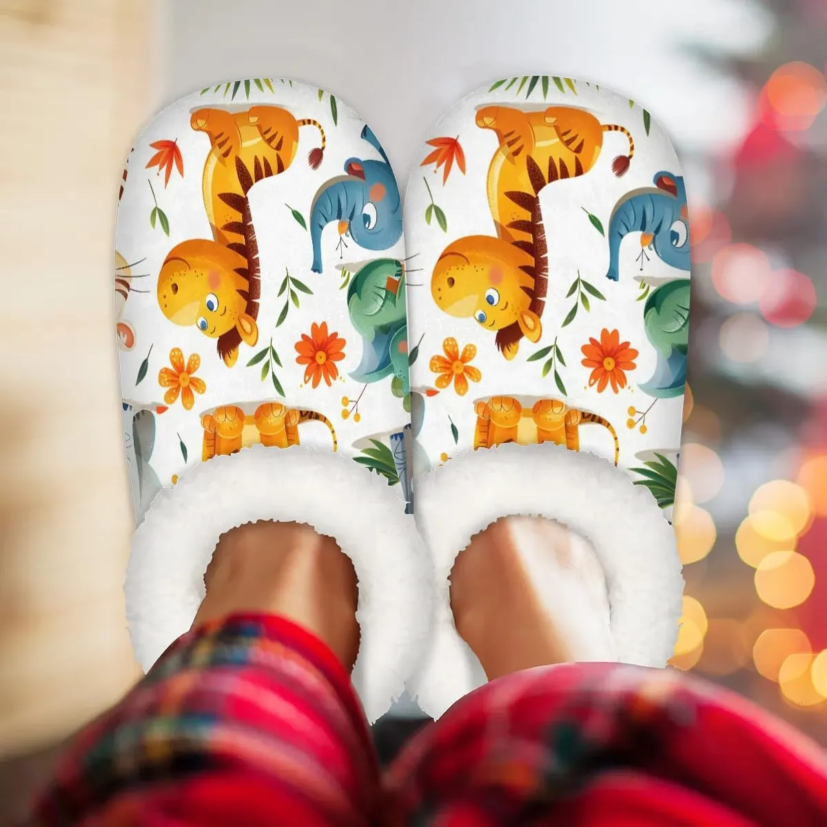 Closed Back Slippers for Women Men Cozy Warm House Slippers Indoor Outdoor House Shoes