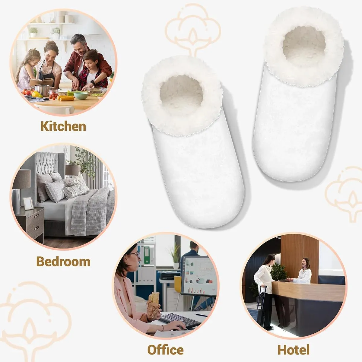 Closed Back Slippers for Women Men Cozy Warm House Slippers Indoor Outdoor House Shoes