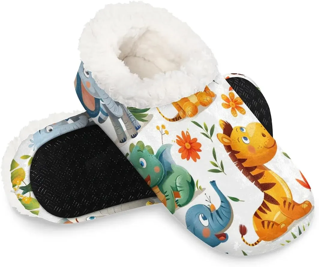 Closed Back Slippers for Women Men Cozy Warm House Slippers Indoor Outdoor House Shoes