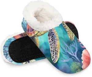 Closed Back Slippers for Women Men Cozy Warm House Slippers Indoor Outdoor House Shoes