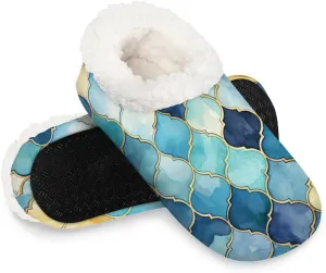 Closed Back Slippers for Women Men Cozy Warm House Slippers Indoor Outdoor House Shoes