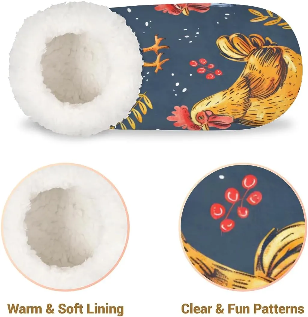 Closed Back Slippers for Women Men Cozy Warm House Slippers Indoor Outdoor House Shoes