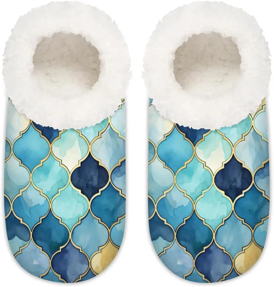 Closed Back Slippers for Women Men Cozy Warm House Slippers Indoor Outdoor House Shoes