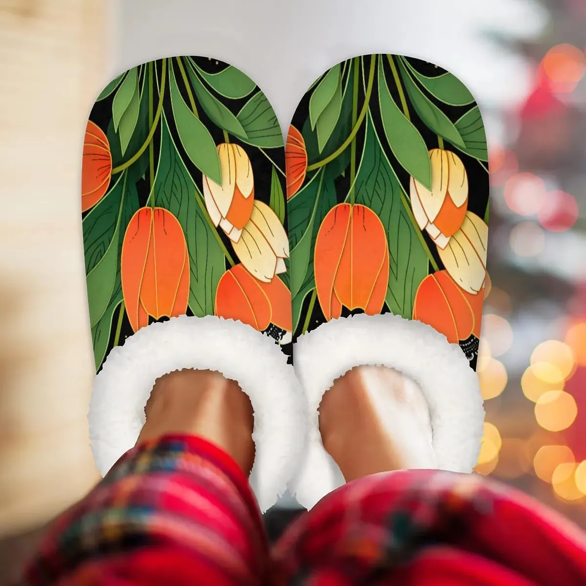 Closed Back Slippers for Women Men Cozy Warm House Slippers Indoor Outdoor House Shoes