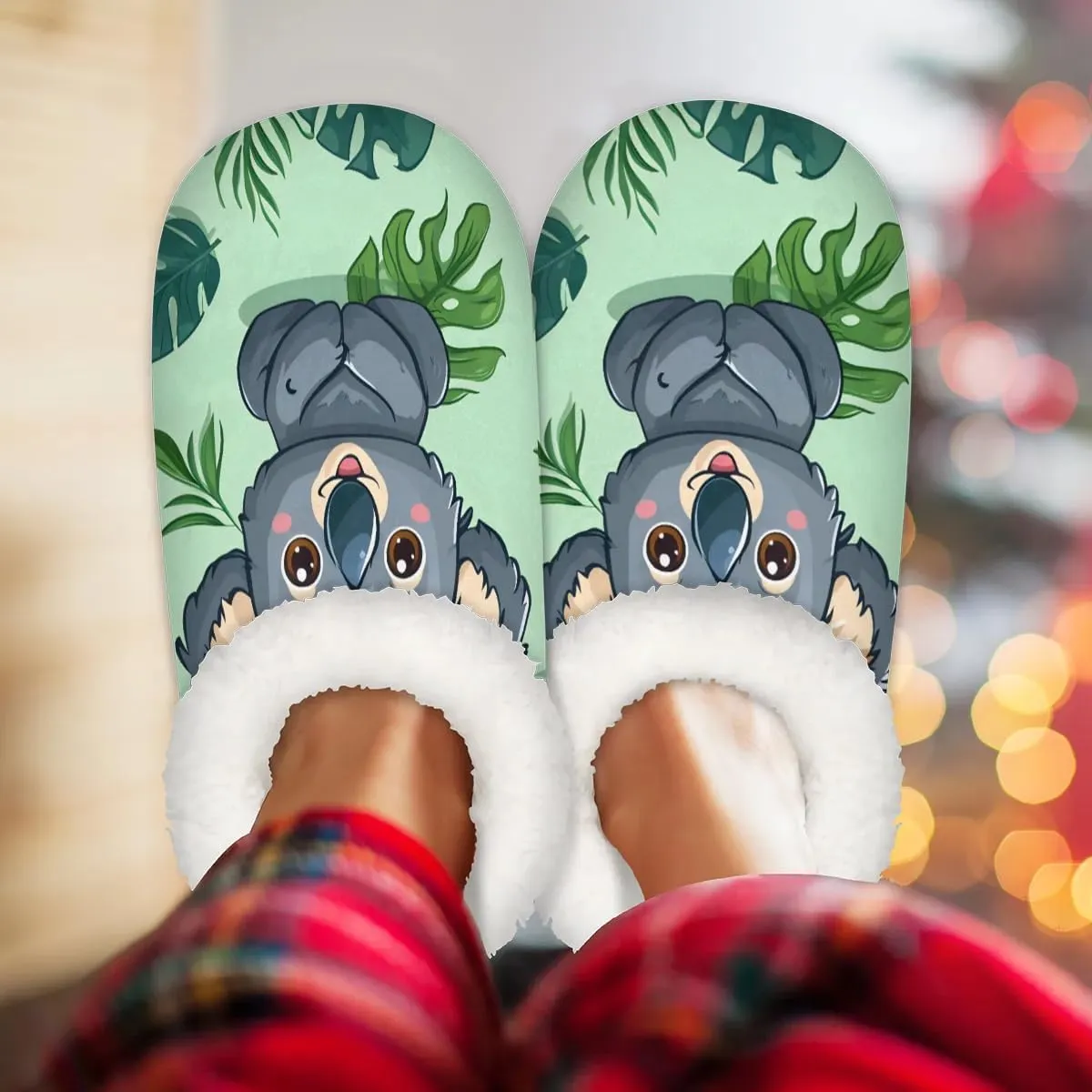 Closed Back Slippers for Women Men Cozy Warm House Slippers Indoor Outdoor House Shoes