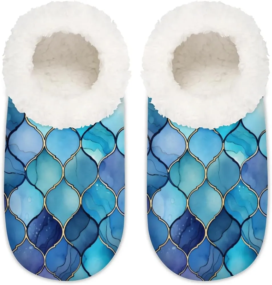 Closed Back Slippers for Women Men Cozy Warm House Slippers Indoor Outdoor House Shoes