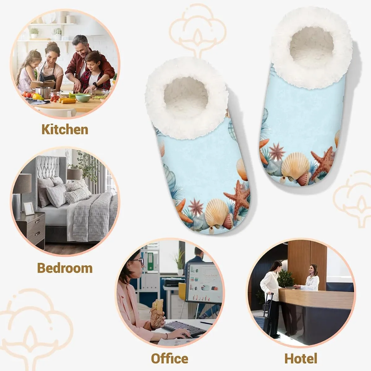 Closed Back Slippers for Women Men Cozy Warm House Slippers Indoor Outdoor House Shoes