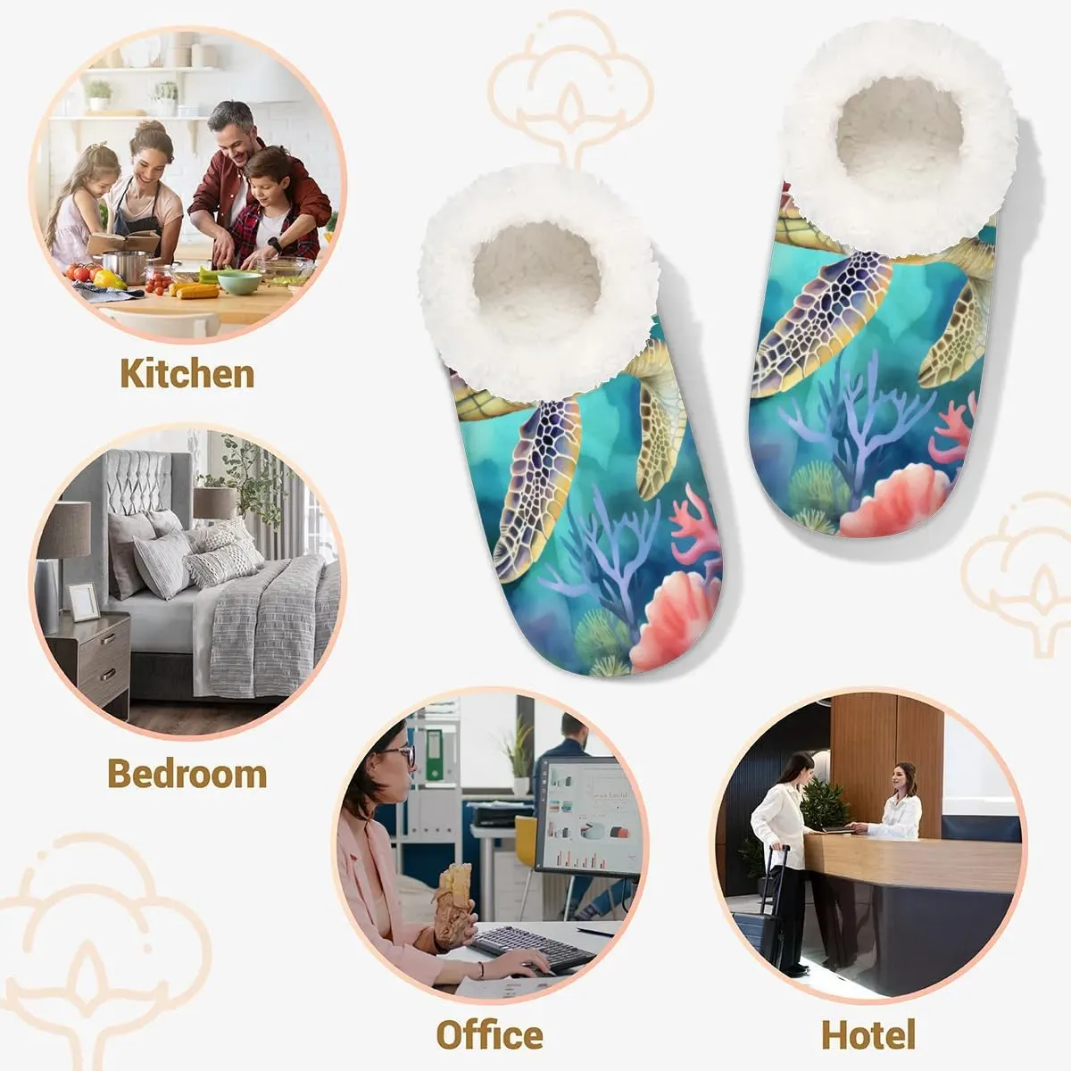 Closed Back Slippers for Women Men Cozy Warm House Slippers Indoor Outdoor House Shoes