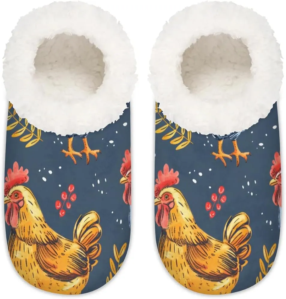 Closed Back Slippers for Women Men Cozy Warm House Slippers Indoor Outdoor House Shoes