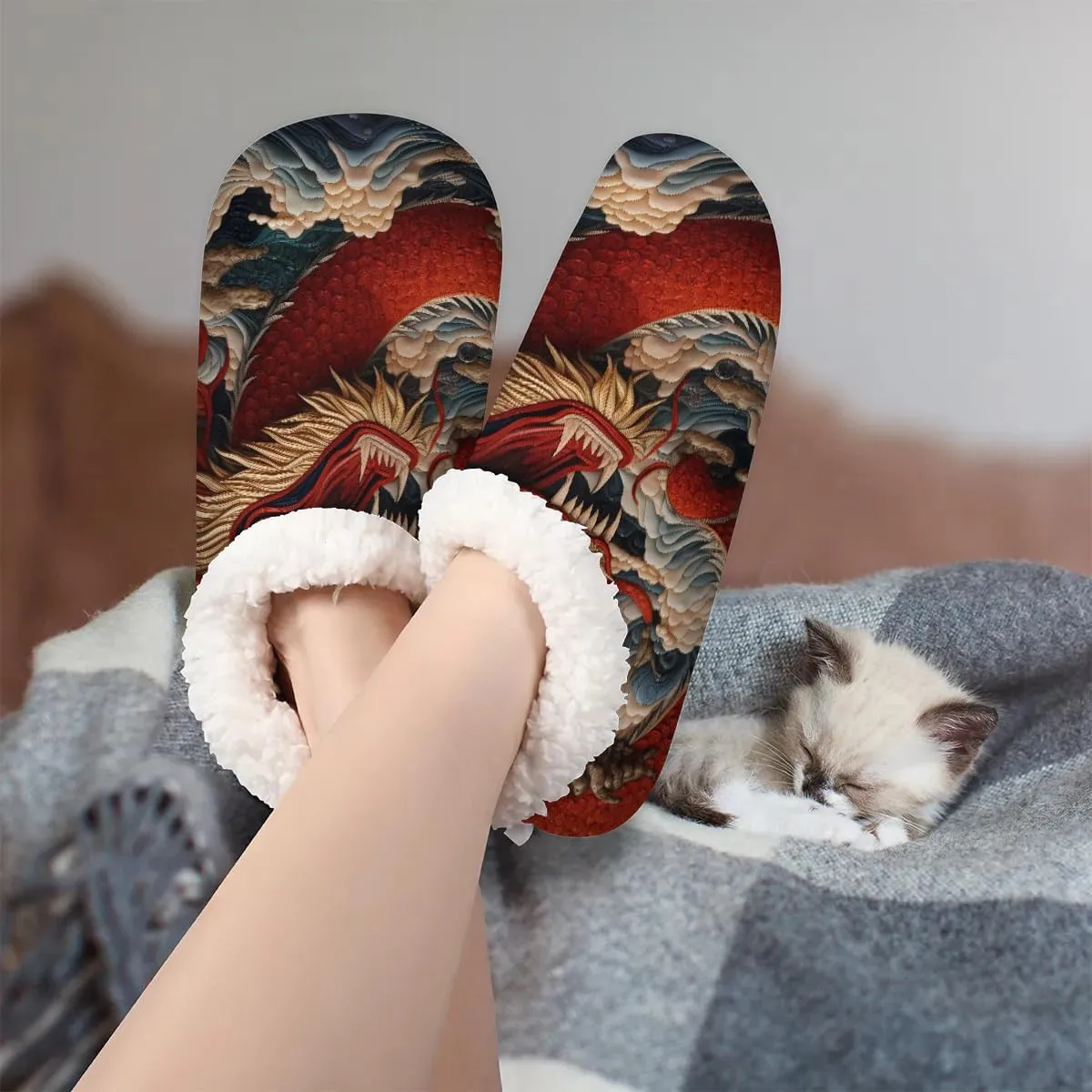 Closed Back Slippers for Women Men Cozy Warm House Slippers Indoor Outdoor House Shoes