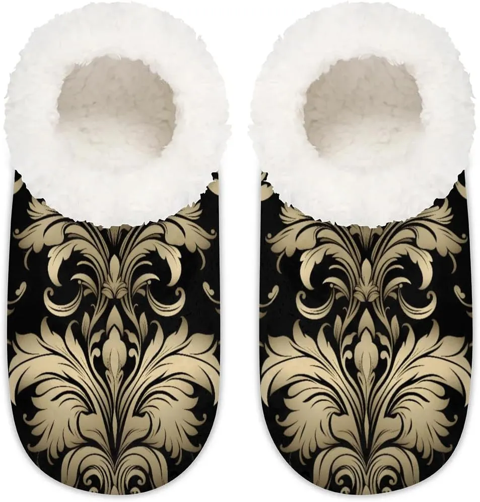 Closed Back Slippers for Women Men Cozy Warm House Slippers Indoor Outdoor House Shoes