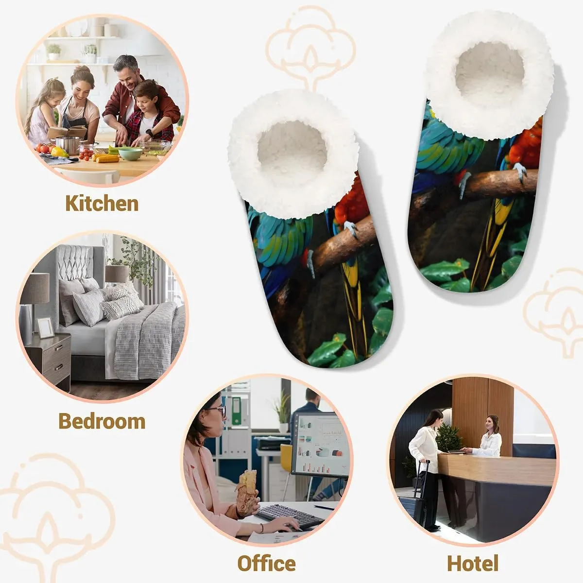 Closed Back Slippers for Women Men Cozy Warm House Slippers Indoor Outdoor House Shoes