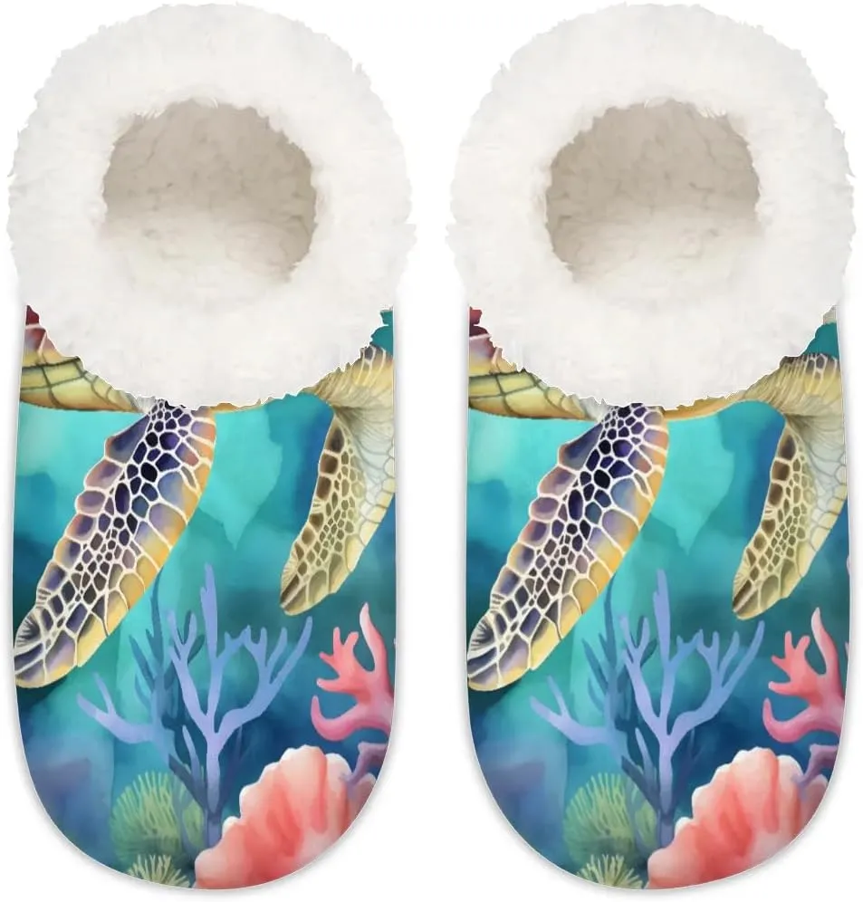 Closed Back Slippers for Women Men Cozy Warm House Slippers Indoor Outdoor House Shoes