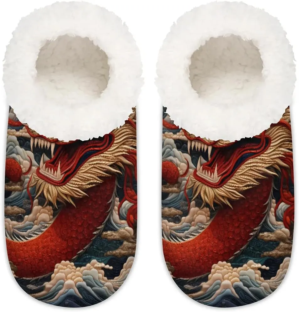 Closed Back Slippers for Women Men Cozy Warm House Slippers Indoor Outdoor House Shoes