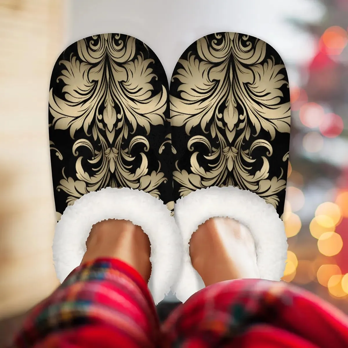 Closed Back Slippers for Women Men Cozy Warm House Slippers Indoor Outdoor House Shoes