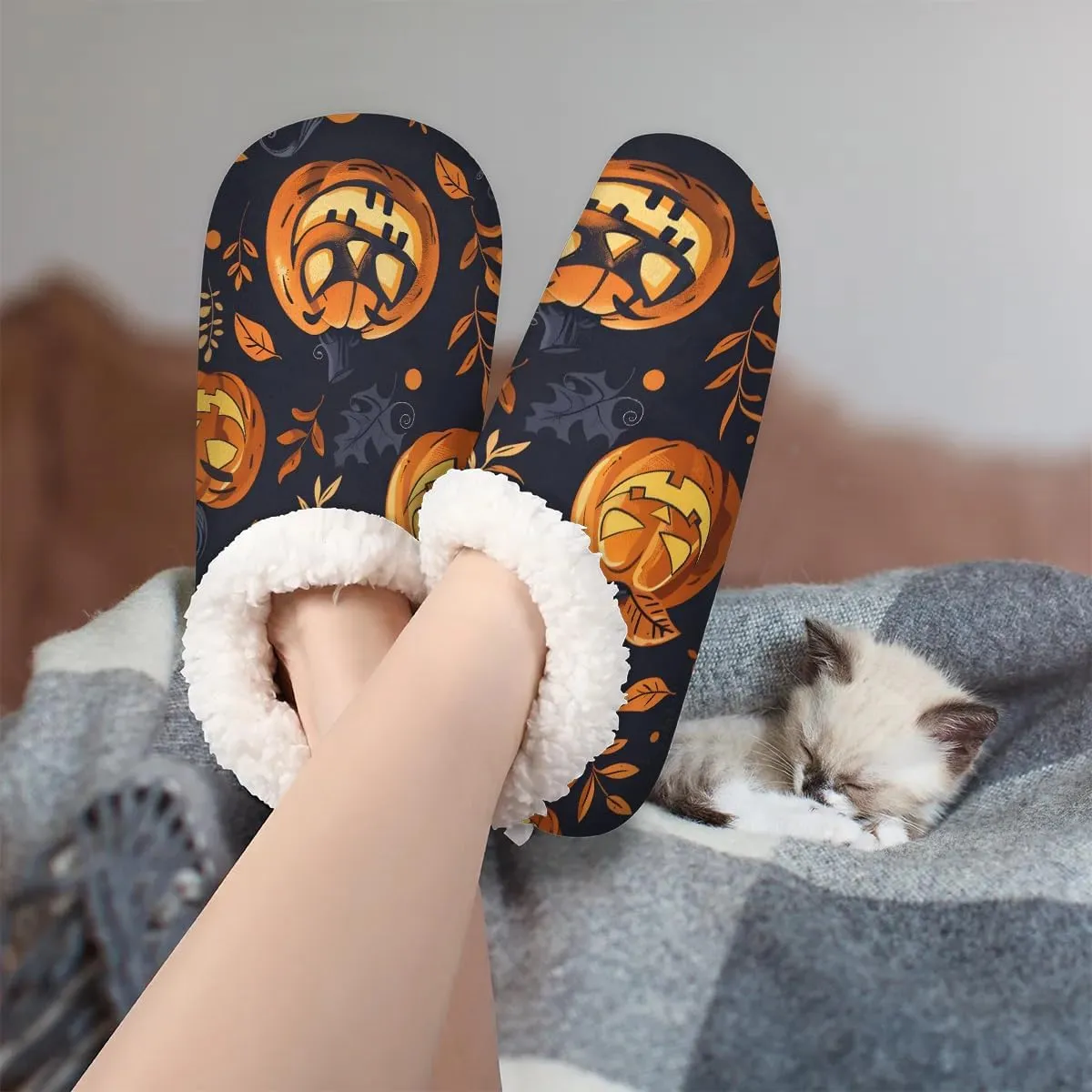 Closed Back Slippers for Women Men Cozy Warm House Slippers Indoor Outdoor House Shoes