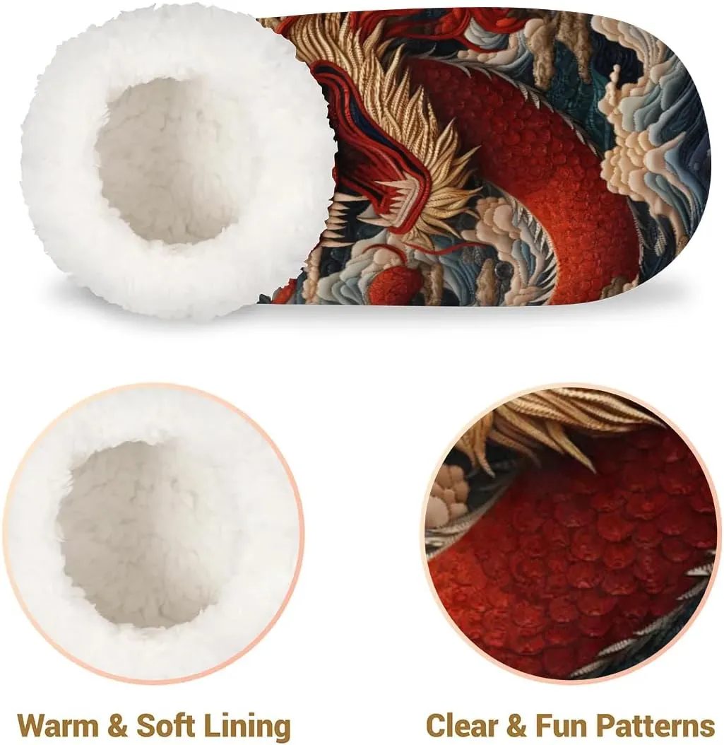 Closed Back Slippers for Women Men Cozy Warm House Slippers Indoor Outdoor House Shoes