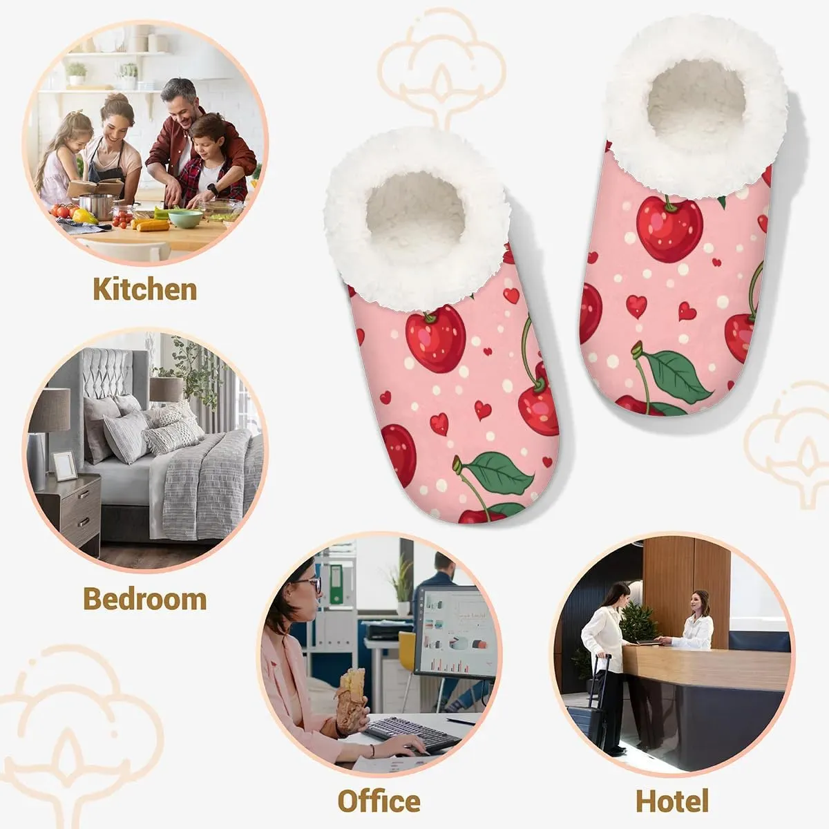 Closed Back Slippers for Women Men Cozy Warm House Slippers Indoor Outdoor House Shoes