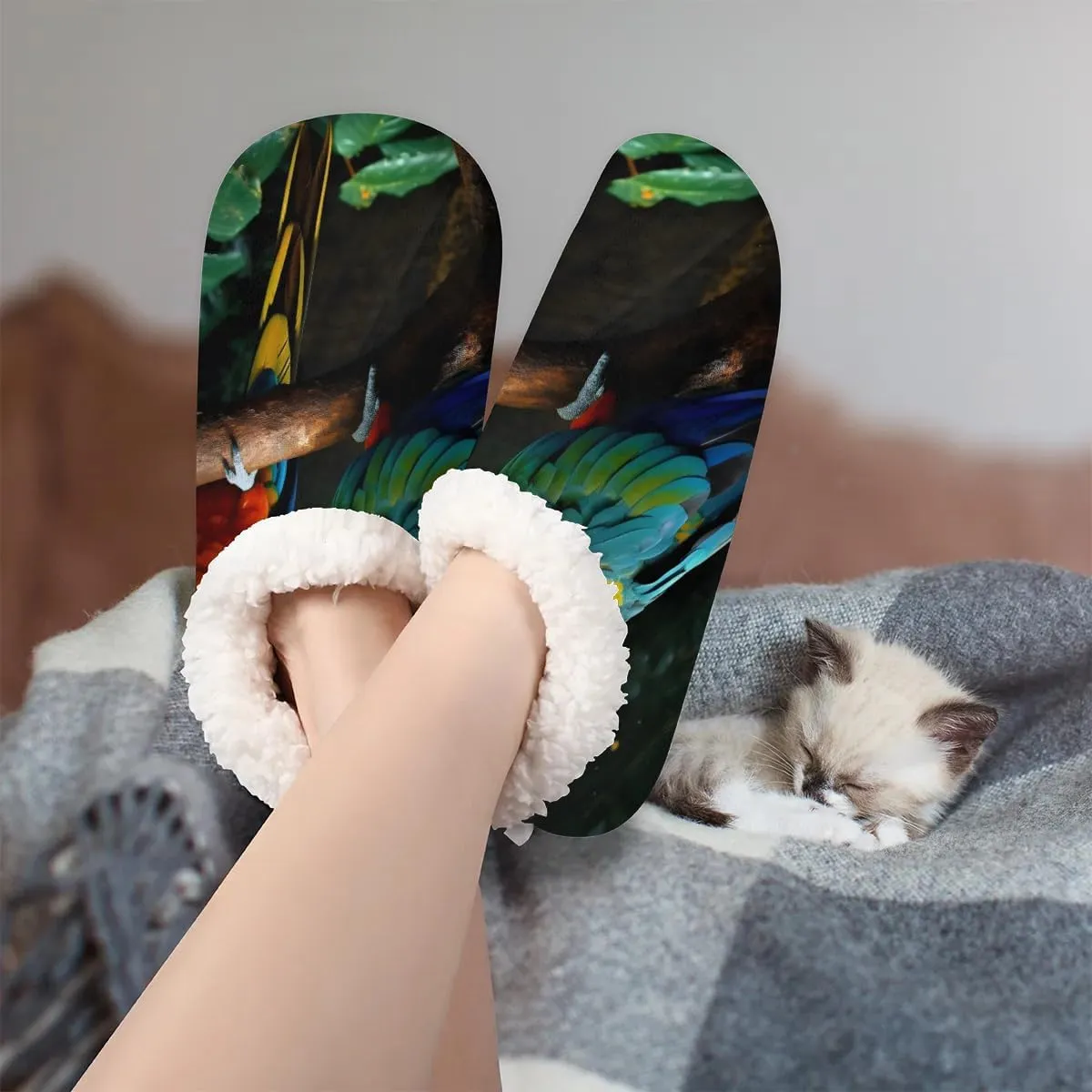 Closed Back Slippers for Women Men Cozy Warm House Slippers Indoor Outdoor House Shoes