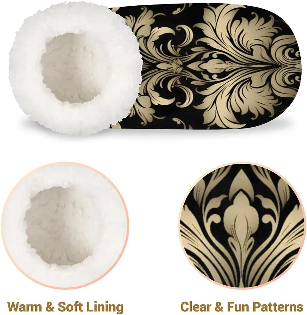 Closed Back Slippers for Women Men Cozy Warm House Slippers Indoor Outdoor House Shoes