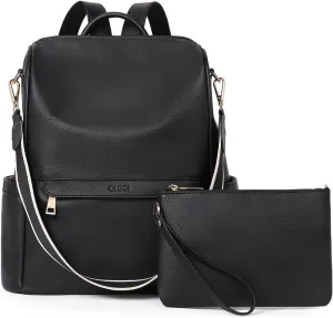 CLUCI Womens Backpack Purse Leather Anti-theft Large Fashion Designer Travel Bag Ladies Shoulder Bags