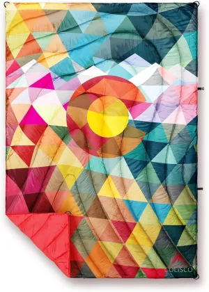 Colorado Triangles Poly Camping Blanket - 52" X 75" Outdoor Camping Blanket with Poly Lining - Waterproof Travel Blanket- Outdoor Travel Blanket