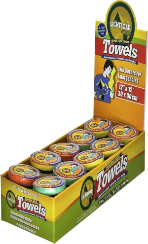 Compressed for Easy Travel and Storage Superabsorbent Quick Dry Multiuse Hand Size Waterproof Pack 12x12 2 oz. (50 Piece Box)