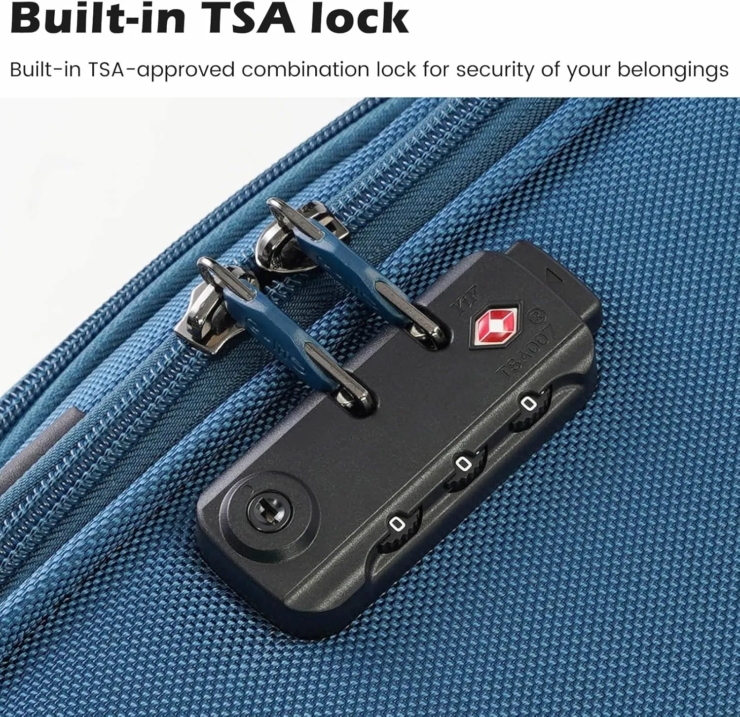 Coolife Luggage 4 Piece Set Suitcase Spinner TSA Lock Softshell lightweight (blue sliver)