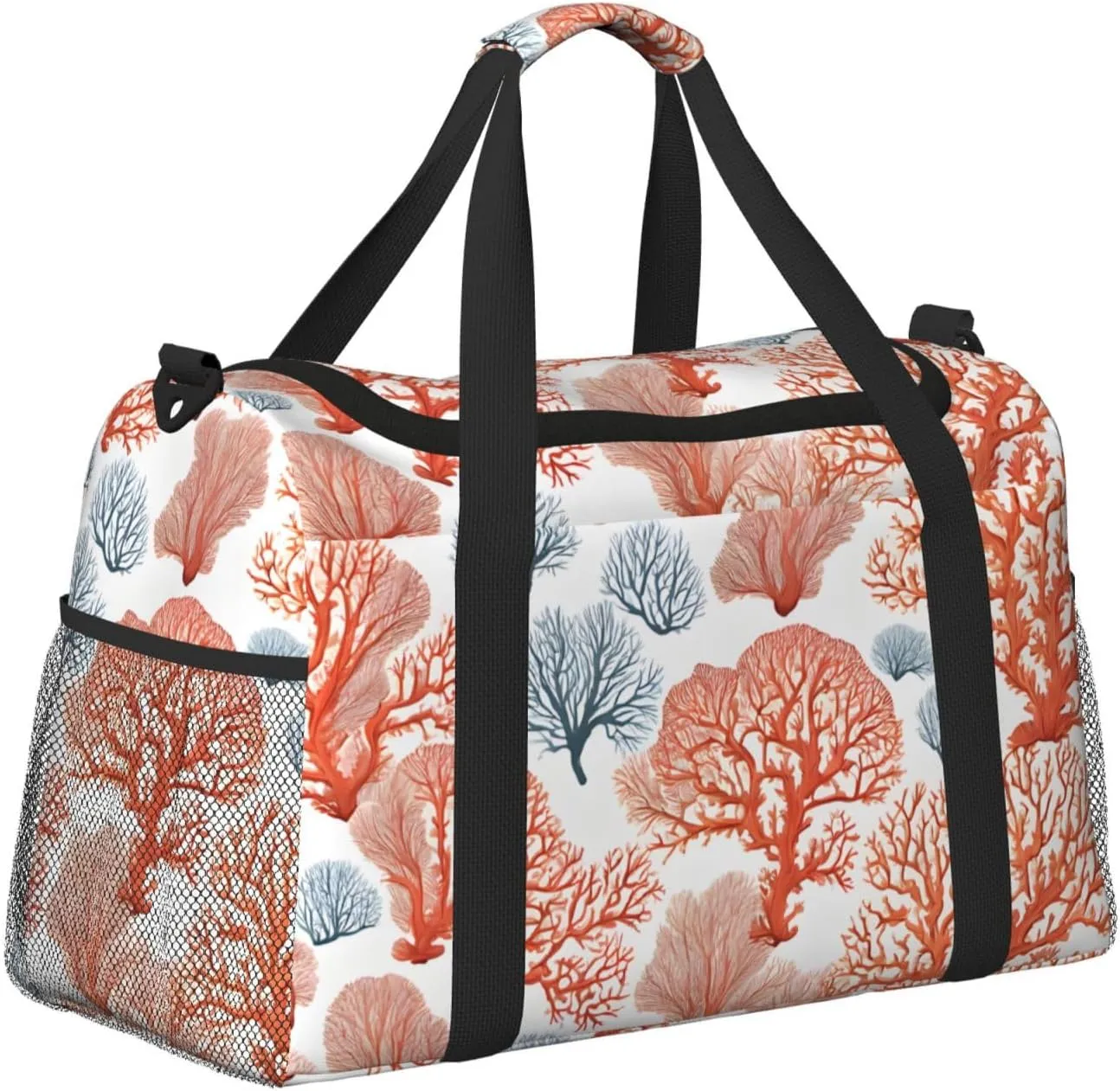 Coral Reef Durable Portable Crossbody Travel Bag, A Good Companion For Long-Distance Travel