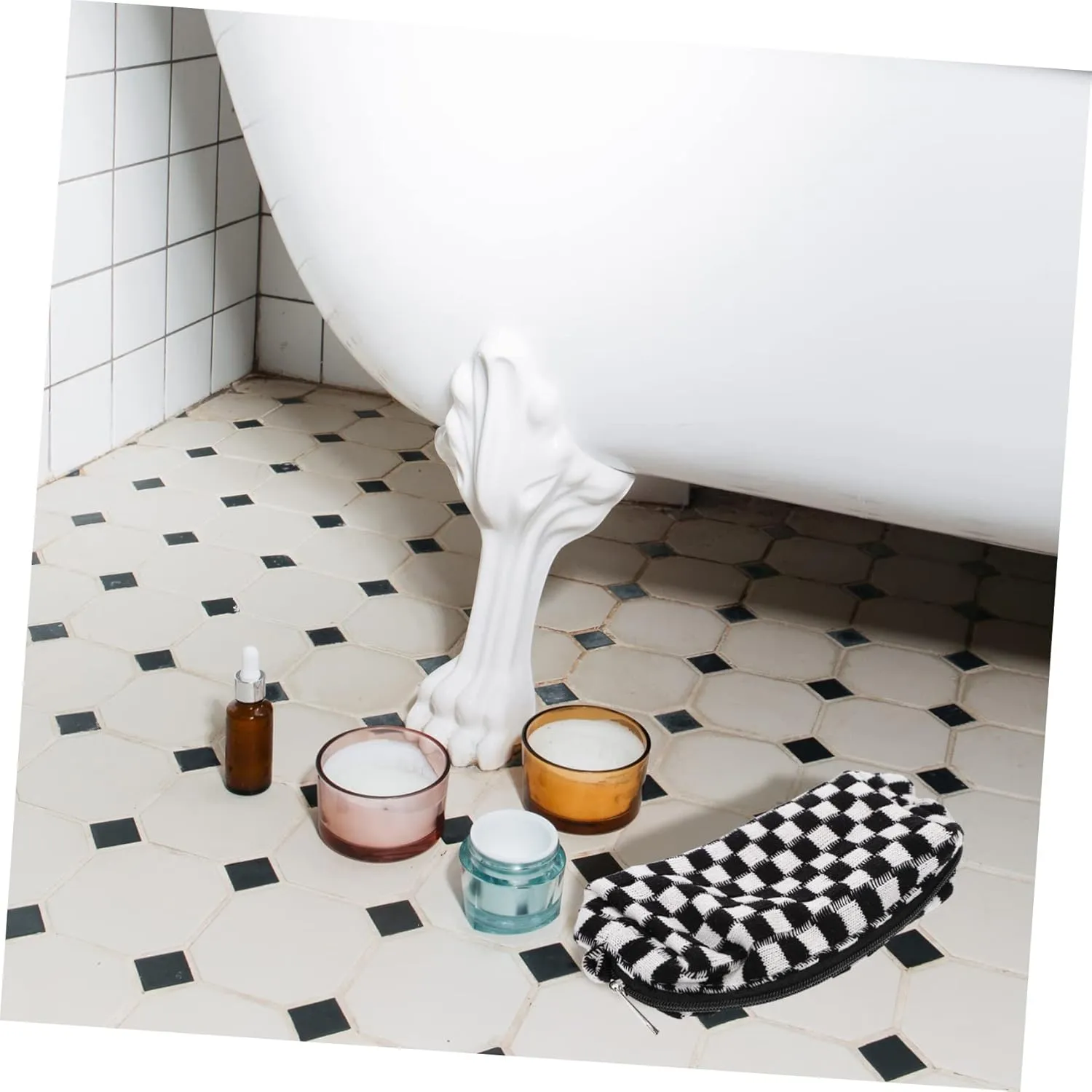 Cosmetic Bag Travel Toiletry Bag for Women Fashion Stationary Bag Woolen Yarn Makeup Bag Makeup Bags Travel Bag Toiletry Practical Makeup Pouch Checkered Miss Cloth Fixed Package