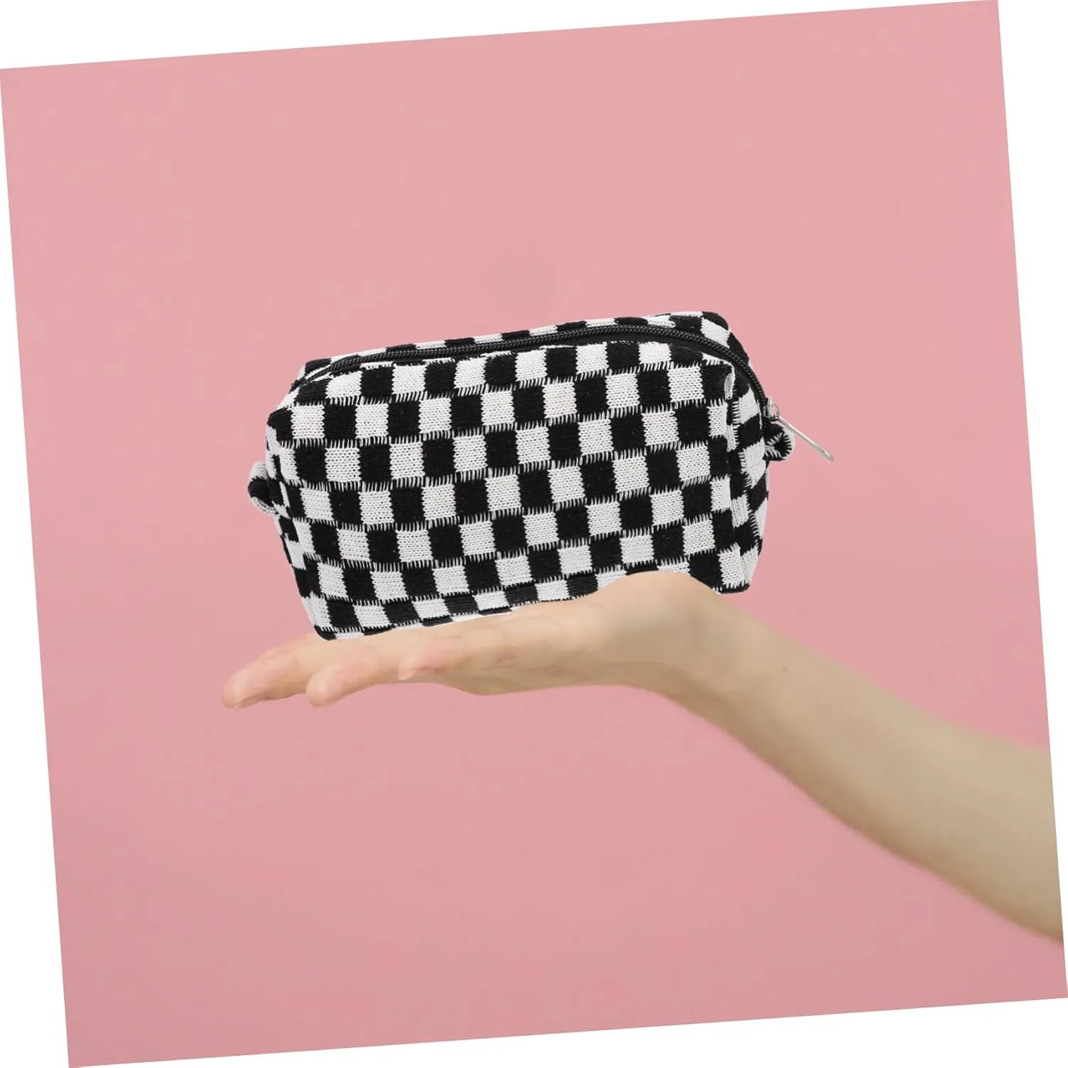Cosmetic Bag Travel Toiletry Bag for Women Fashion Stationary Bag Woolen Yarn Makeup Bag Makeup Bags Travel Bag Toiletry Practical Makeup Pouch Checkered Miss Cloth Fixed Package