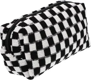 Cosmetic Bag Travel Toiletry Bag for Women Fashion Stationary Bag Woolen Yarn Makeup Bag Makeup Bags Travel Bag Toiletry Practical Makeup Pouch Checkered Miss Cloth Fixed Package
