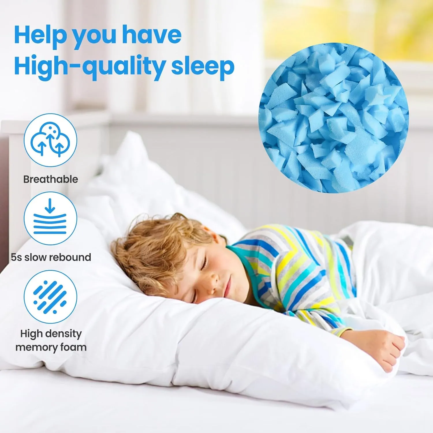 COSNIGHT Bean Bag Filler, 10lbs Shredded Memory Foam Filling, Soft Pillow Stuffing for Bean Bag, Couch Cushion, Dog Bed, Arts Crafts