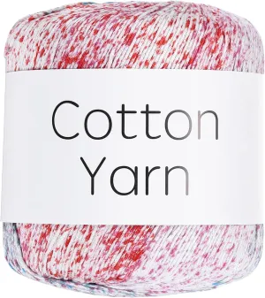 Cotton Yarn,100% Cotton Soft Knitting Yarn [for Hand DIY Bag Cushion Crocheting Knitting Project Home Decor] -1 Packages of 40g/1.41oz(Per Skein 40g/137yards)/Blue White