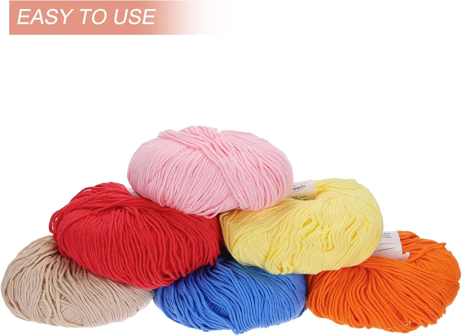 Cotton Yarn,100% Cotton Soft Knitting Yarn [for Hand DIY Bag Cushion Crocheting Knitting Project Home Decor] -4 Packages of 200g/7.05oz(Per Skein 50g/137yards)/Cyan
