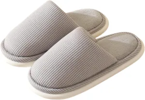 Couple House Slippers Home Cotton Slippers for Women Men Soft Comfy Memory Foam Slip On Slippers Lightweight Travel Slippers Cozy Non-Slip Indoor House Bedroom Shoes