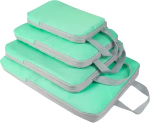 COVAX 4 Set Compression Packing Cubes, Travel Luggage Organizers and Storage Packing Cubes (Green)